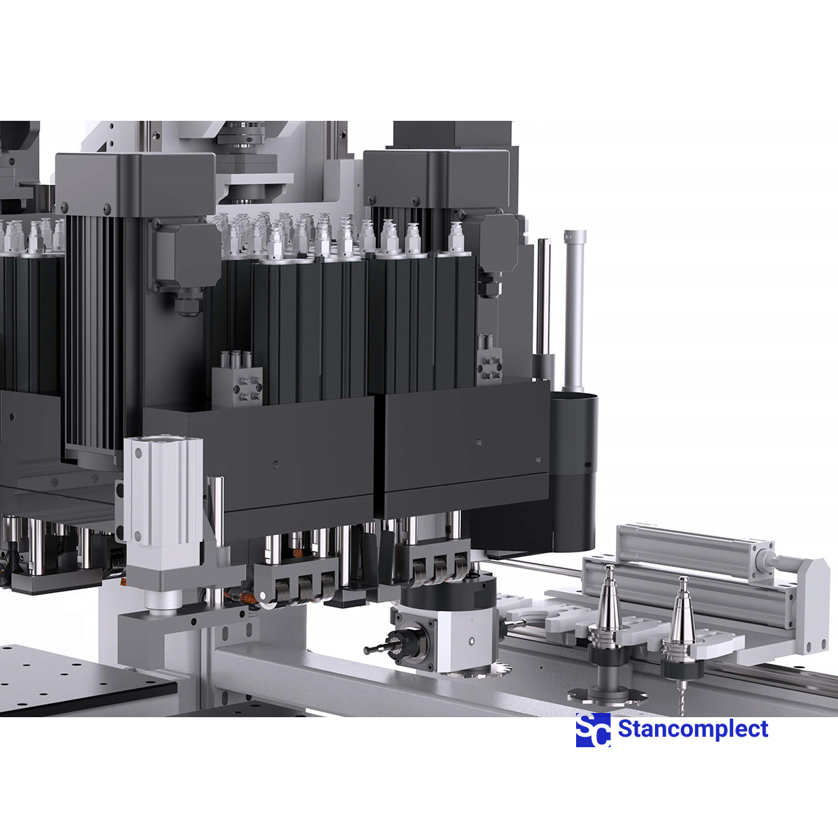 CNC Drilling Center KD-612THZ with four drilling groups (milling with tool change)